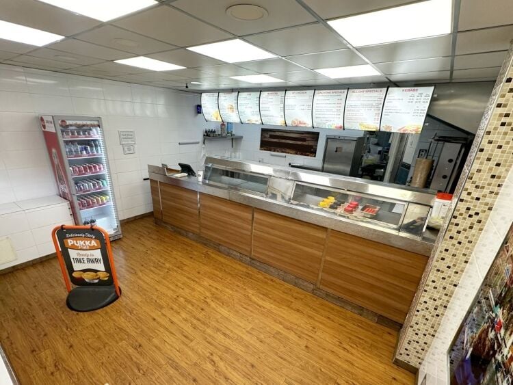 Modern attractive fish & chip takeaway with no deliveries within a highly populated residential catchment area in Staffordshire.