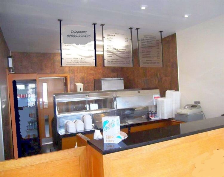 Modern fish & chip lock-up, Fleetwood residential pitch