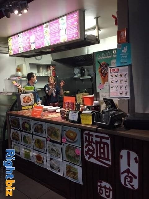 Hong Kong (Chinese) street food leasehold catering for sale, located within a Oriental Food Court