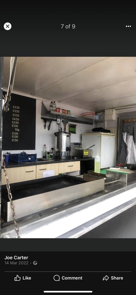 Burger van with plot/pitch