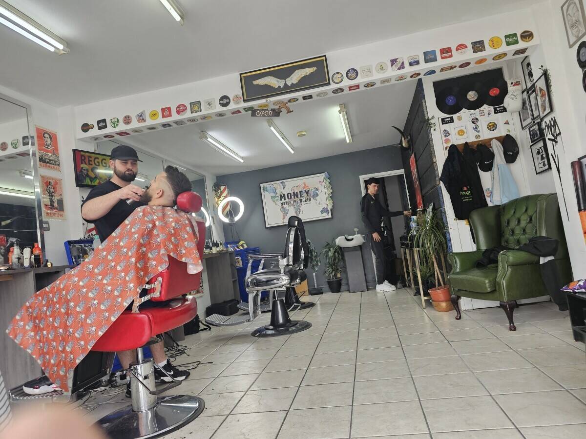 Busy barbershop in Swindon 