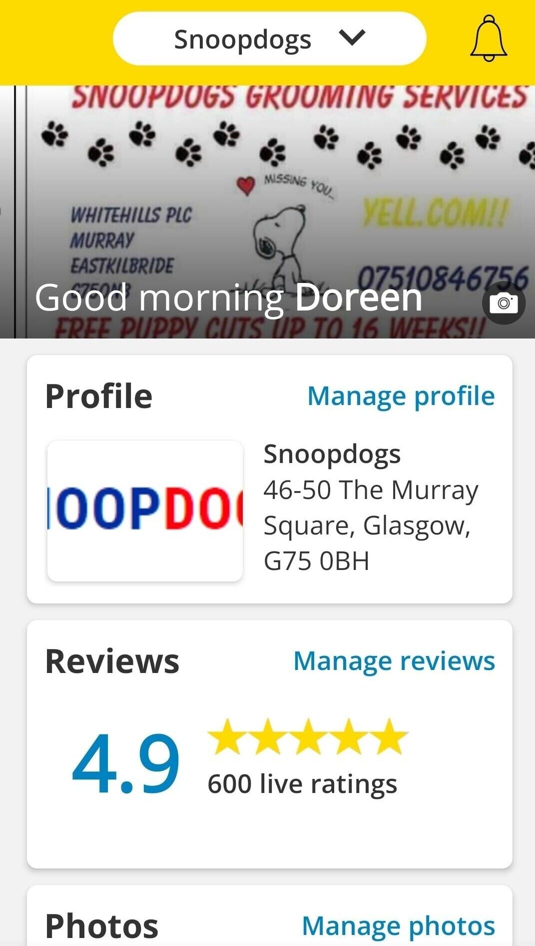 Dog grooming salon & services for sale in Glasgow 5* 1000 reviews Photo 3