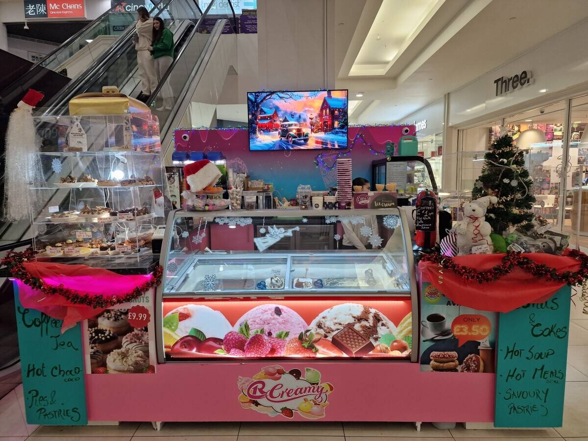 For Sale: Thriving Desserts & Ice Cream Kiosk in The Forge Shopping Centre, Glasgow 07500744238 Photo 4