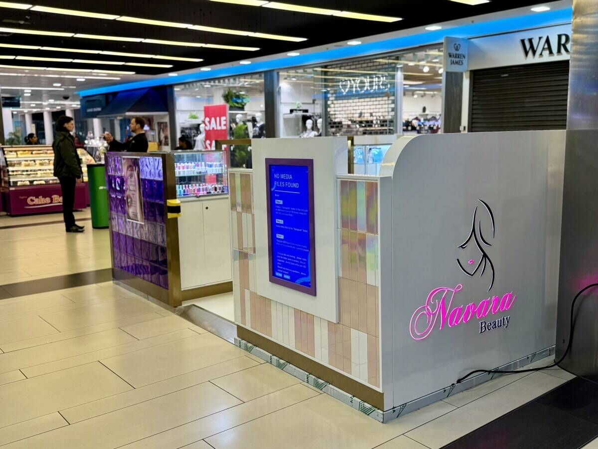 Beauty kiosk for sale in shopping centre
