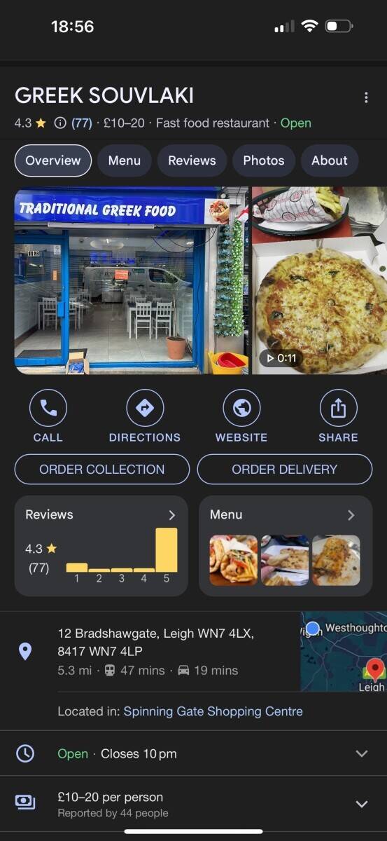 Authentic Greek Restaurant for Sale Photo 3