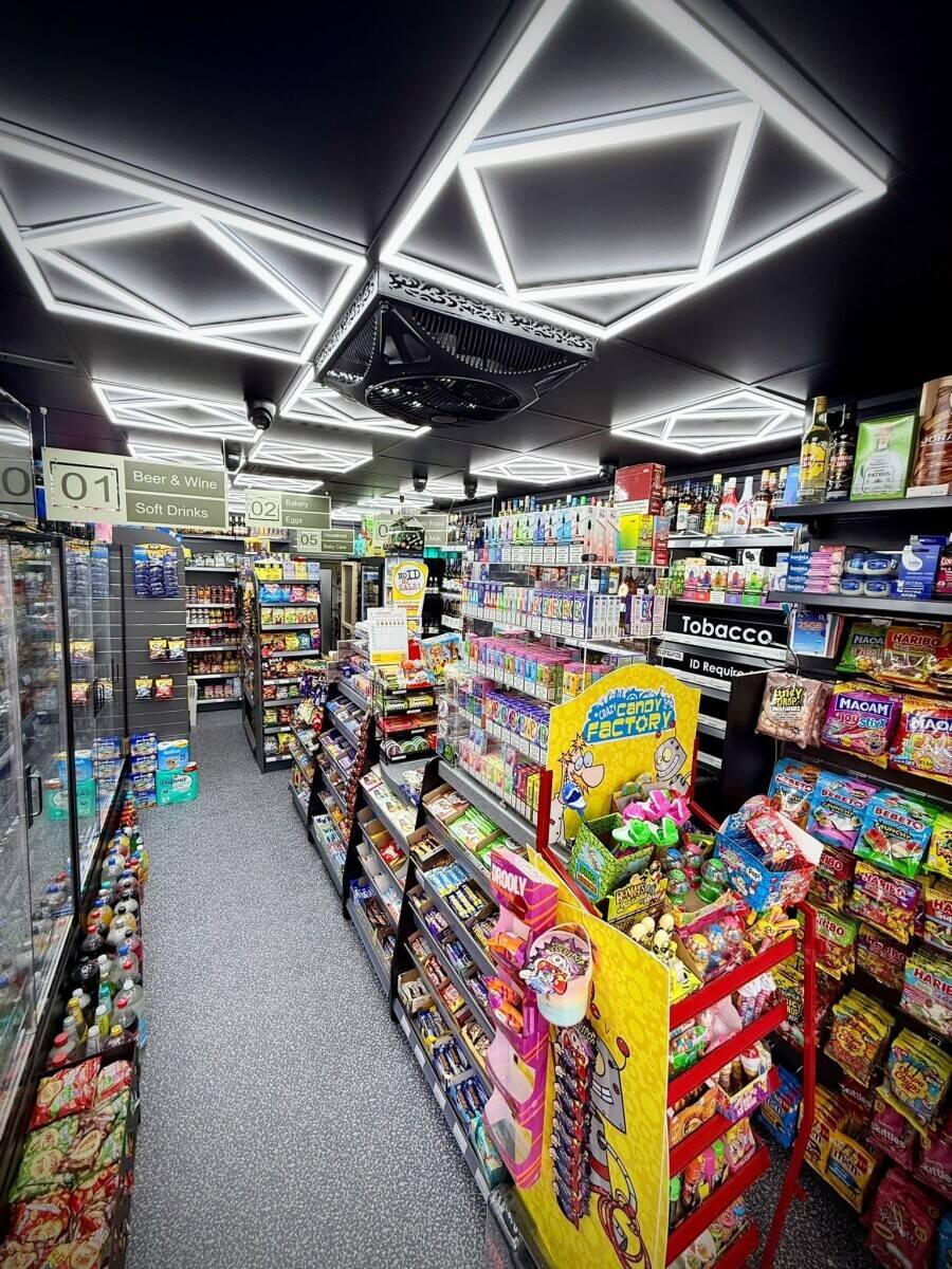 Off-license shop for sale in Barnet Hertfordshire with diverse product range and foot traffic