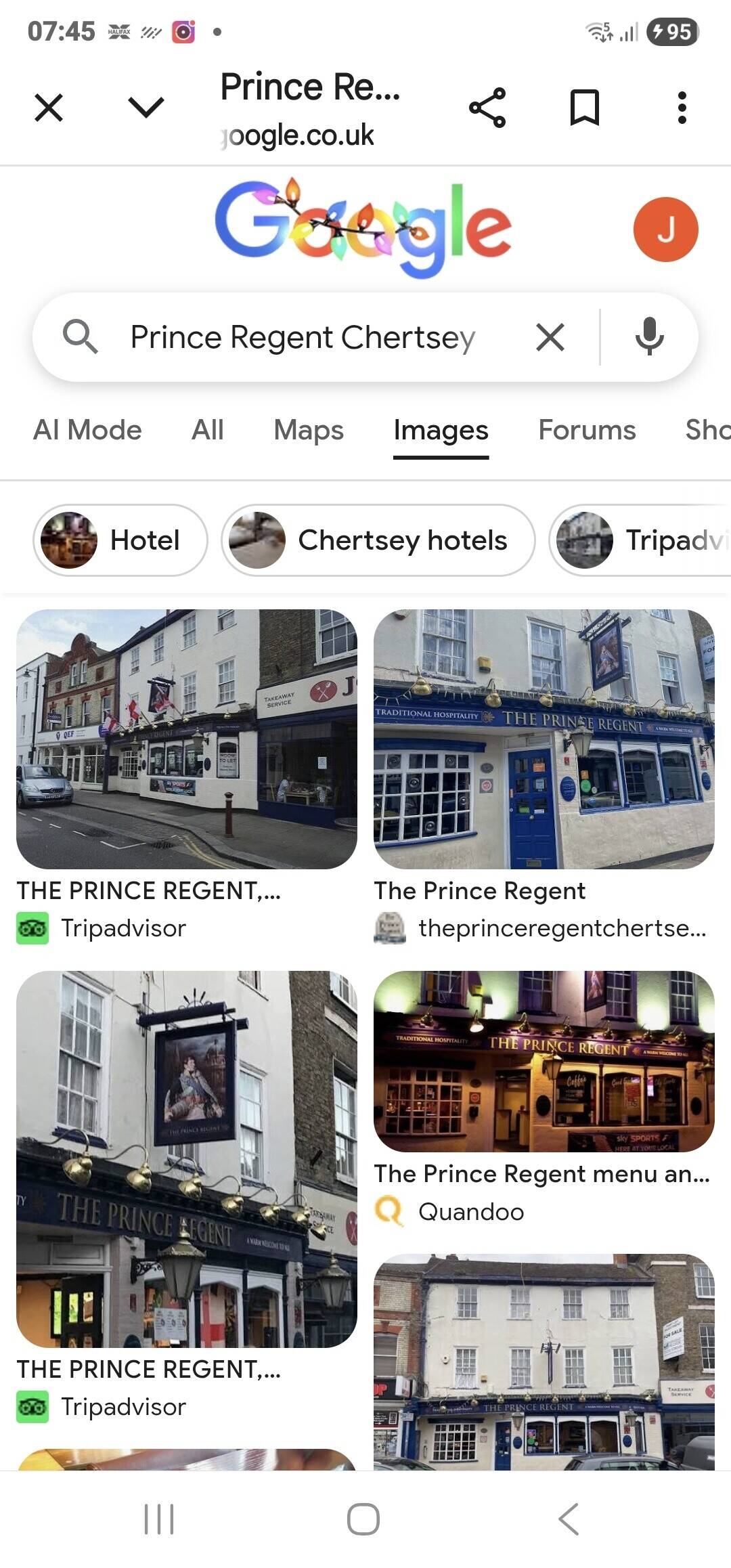 Pub and Indian restaurant free of tie
