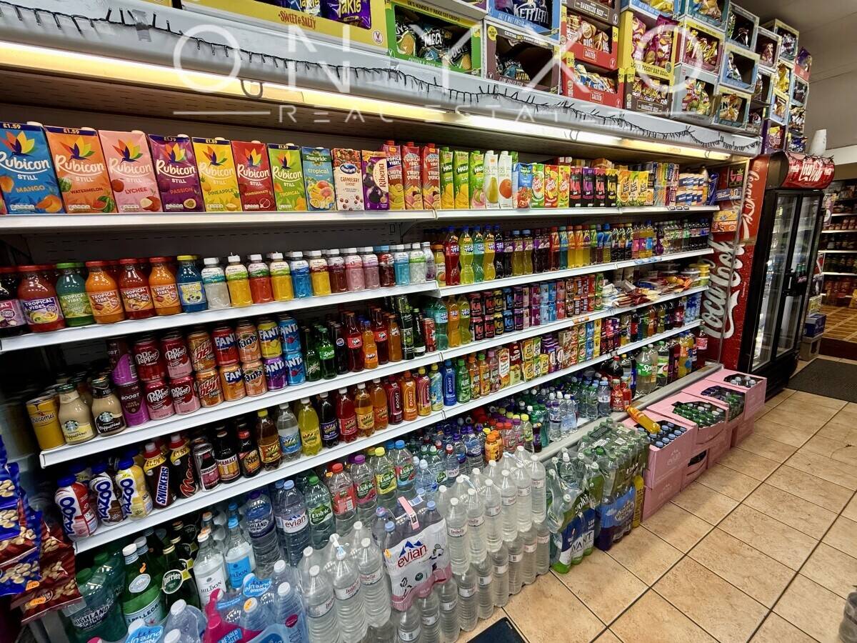 Off Licence in a busy high street with Late License in London