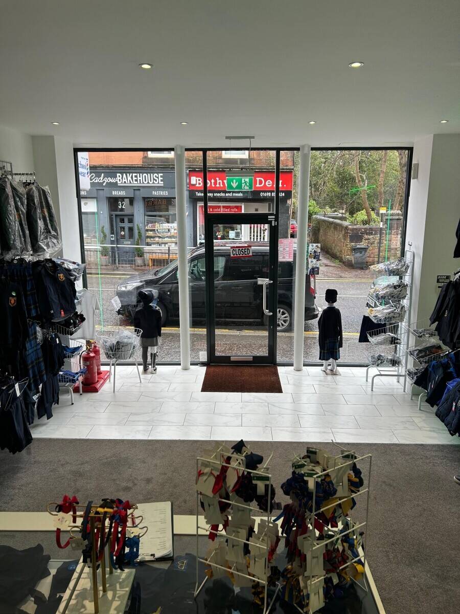 Business For Sale Frontline Schoolwear, School Uniform & Embroidery Shop, Bothwell Photo 3