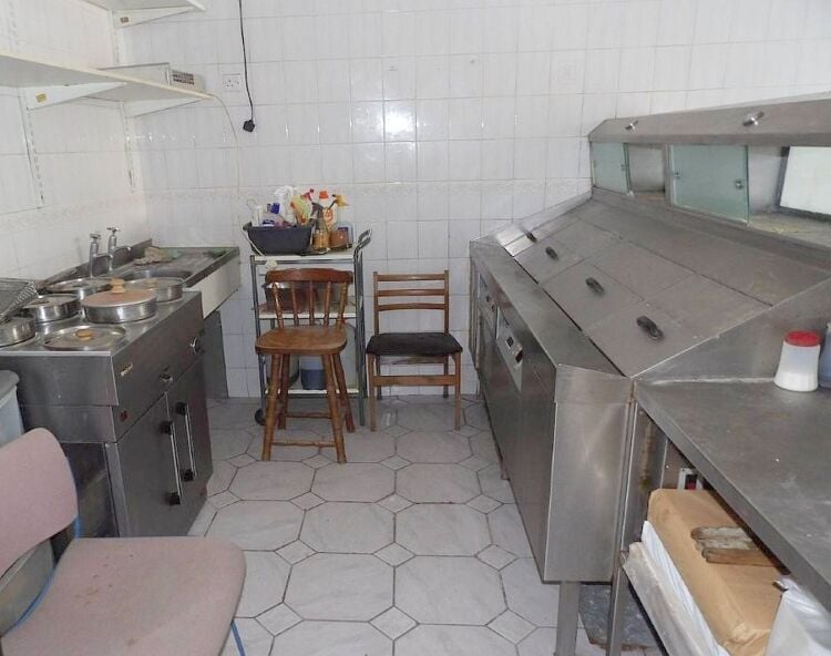 Closed fish and chip shop with three-bedroom accommodation
