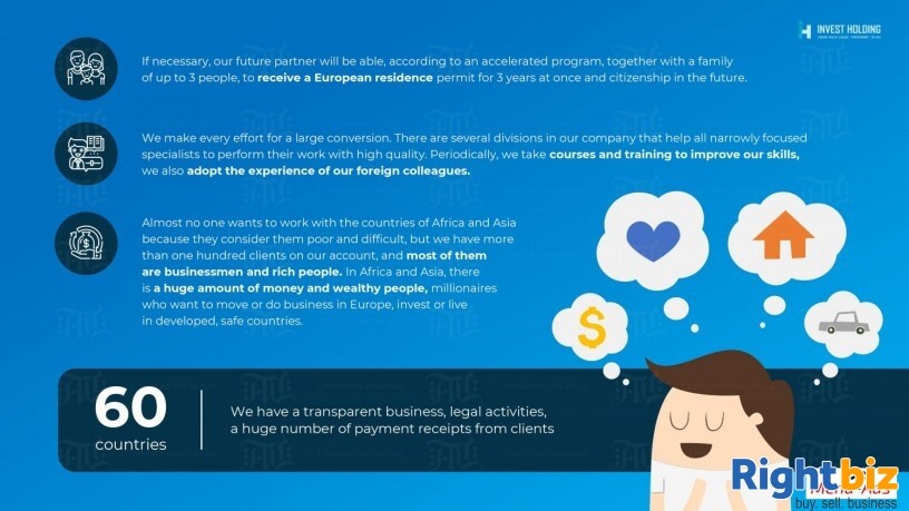 A profitable European company is looking for an investor partner