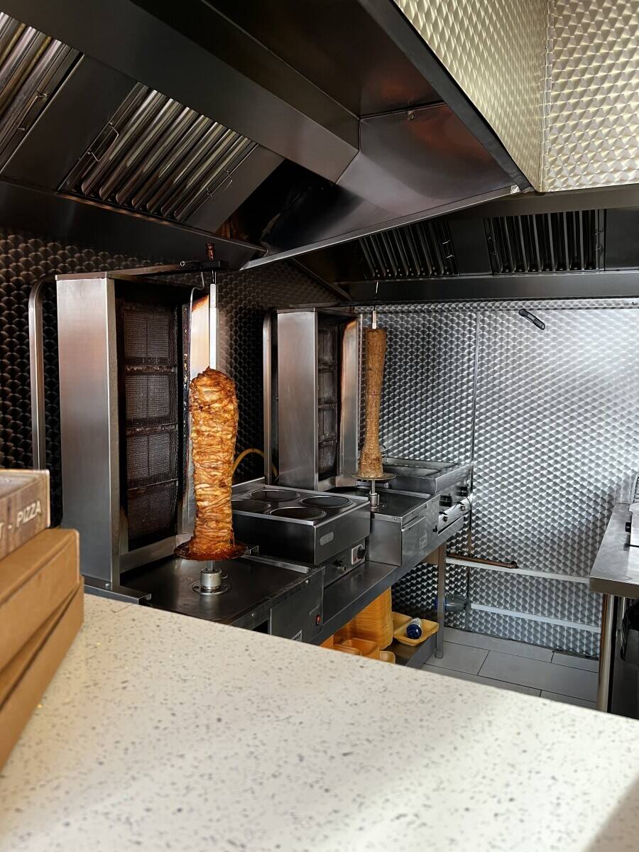 Fast food kebab takeaway in busy area of the Barbican
