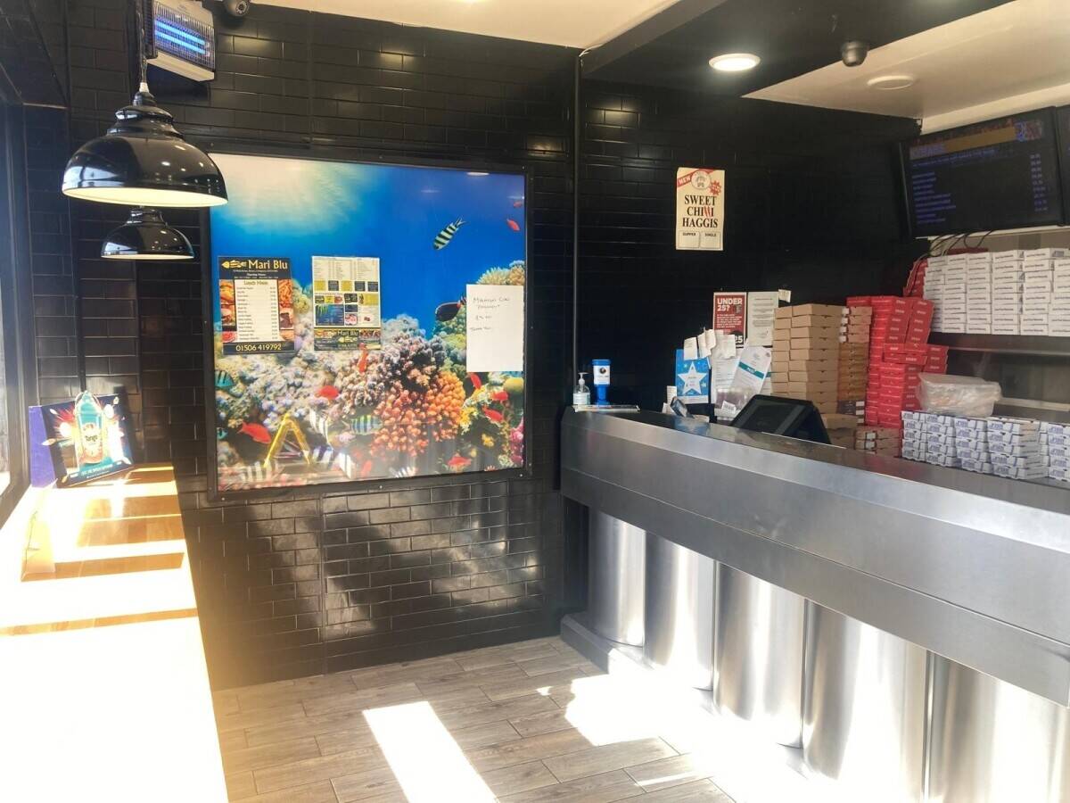 Rarely Available FREEHOLD Business For Sale Fish & Chip Shop Livingston - extra land to rear incl. Photo 4