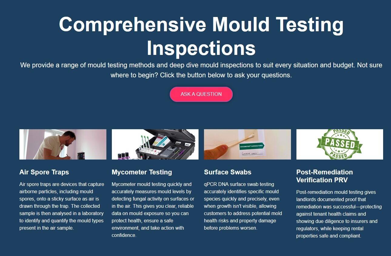 Damp and Mould Surveying/Testing Company for Sale. London and South West. Est 2022.
