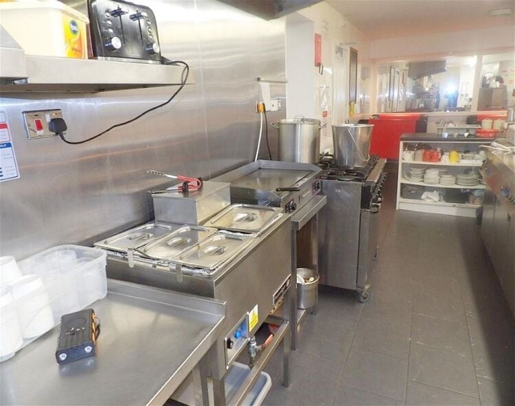 Detached fish & chip shop with restaurant, Wigan town centre