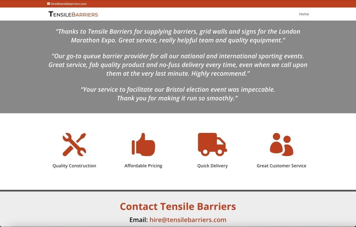 Event Tensile Barrier Rental, Worcester (Relocateable, services UK) Photo 3