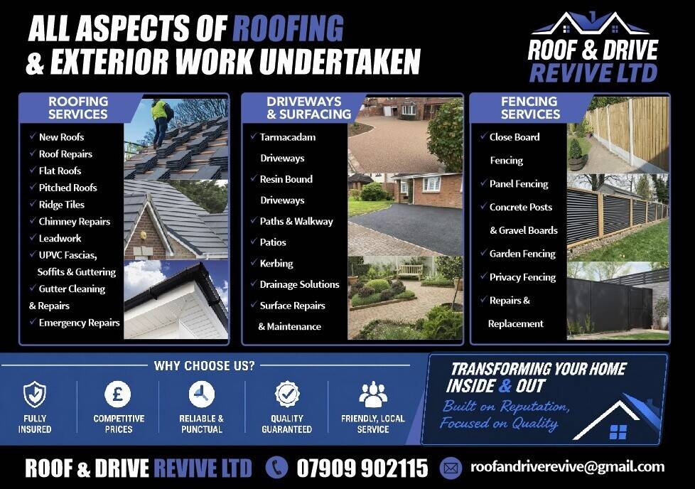 Roofing and Driveway company for sale