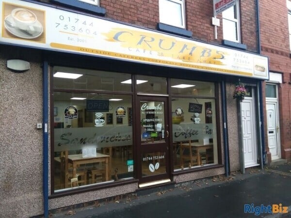 Café Coffee Bar Sandwich Bar Takeaway Business Leasehold Saint Helens Merseyside North West For Sale Photo 1