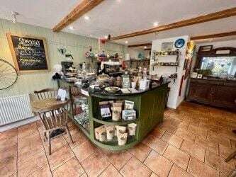 Cafe in the desirable village of Hayfield in the Peak District