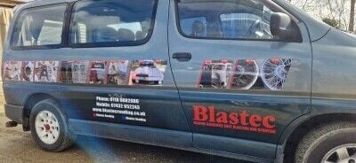 Shot blasting garage in Reading.