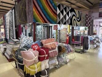 Busy Bedding & Homeware Shop in Busy Gorton Market