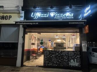 Italian pizza restaurant with wood-fired oven