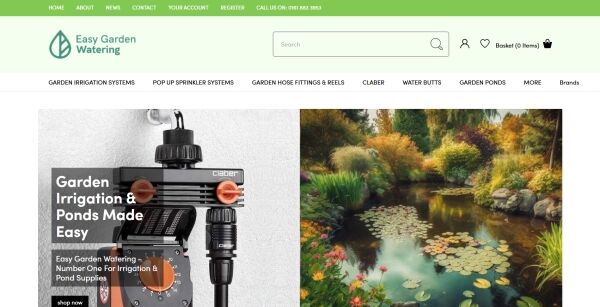 Scalable Online Retailer of Garden Irrigation, Pond Equipment & Outdoor Supplies