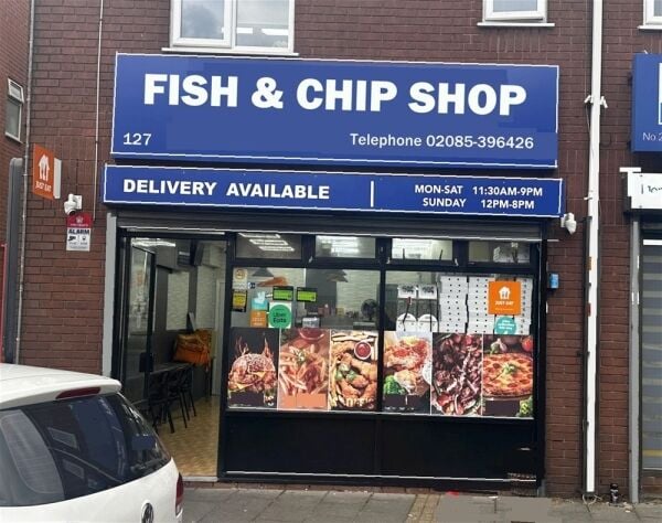 High-turnover fish & chip shop, Bilston, West Midlands High-turnover fish & chip shop, Bilston, West Midlands