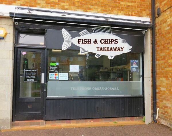 Well-fitted fish & chip shop, Colchester council estate Well-fitted fish & chip shop, Colchester council estate