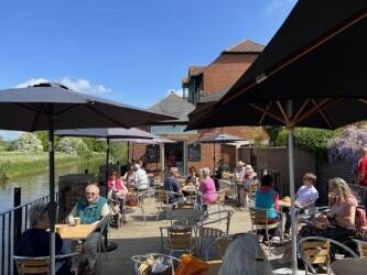 Riverside Cafe, Terrace and Mooring in Gloucestershire Riverside Cafe, Terrace and Mooring in Gloucestershire