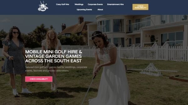 REDUCED Unique Mobile Mini Golf and Games Hire Business Operating Across the South East