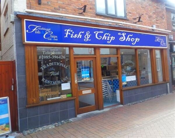 Fish & chip takeaway and 50-cover restaurant, central Nantwich