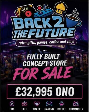 RETRO GAMING / MUSIC / COFFEE STORE – £32,995 ONO 🔥