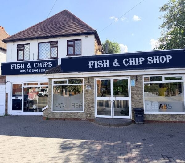 High turnover freehold fish & chip/hot food shop with large 3 bedroom flat