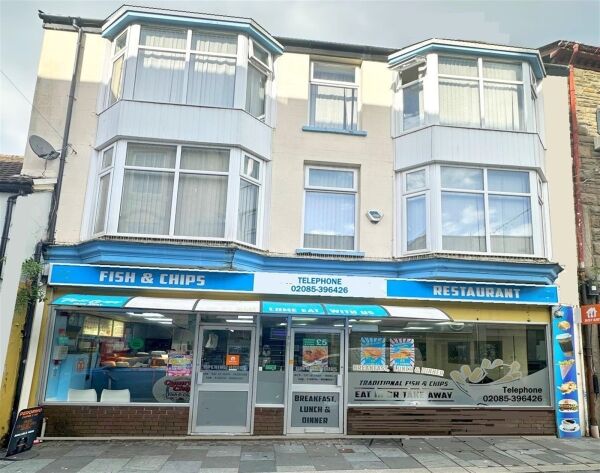 Substantial freehold fish & chip shop with restaurant and two flats, Pontypridd Substantial freehold fish & chip shop with restaurant and two flats, Pontypridd