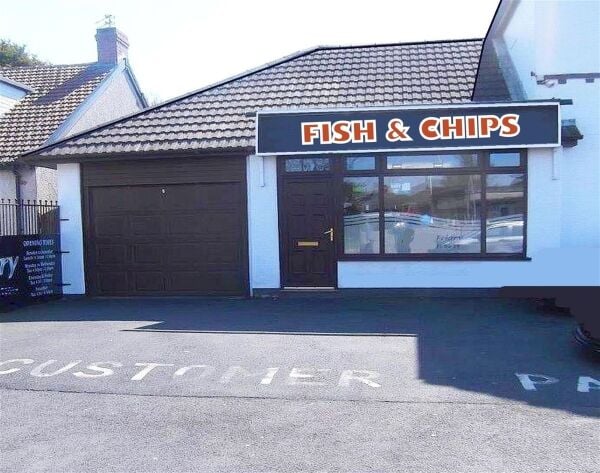 Modern fish & chip lock-up, Fleetwood residential pitch Modern fish & chip lock-up, Fleetwood residential pitch