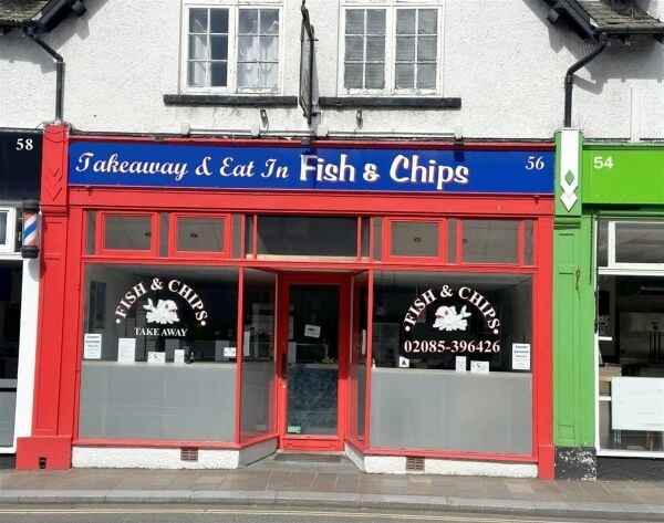 Long-established fish & chip shop, outskirts of Keswick
