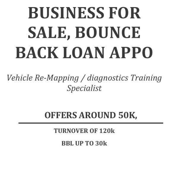 Remapping, a diagnostics Training company for sale. Petrolheads, bounce back loan eligibility Photo 2