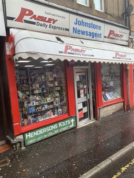 6-DAY COUNTER NEWSAGENT/CARDS & GIFTS ON JOHNSTONE HIGH STREET 6-DAY COUNTER NEWSAGENT/CARDS & GIFTS ON JOHNSTONE HIGH STREET