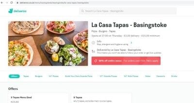 Italian, Pizza takeaway - includes a fast food brand Steak and Go - plus La Casa Tapas