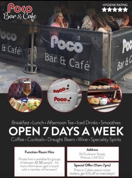 Licensed Cafe Bar for sale in Prescot near Liverpool Photo 2