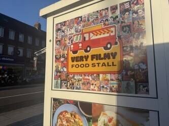 Food trailer selling Indian snacks 