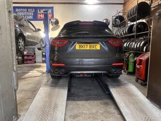 Fully equipped car repair garage with tyre fitting and motorcycle mot bay