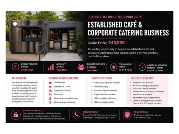 Fresh Flavours, Big Potential – Trendy Cafe & Catering Business Fresh Flavours, Big Potential – Trendy Cafe & Catering Business