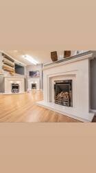 Fireplace stoves and media wall showroom