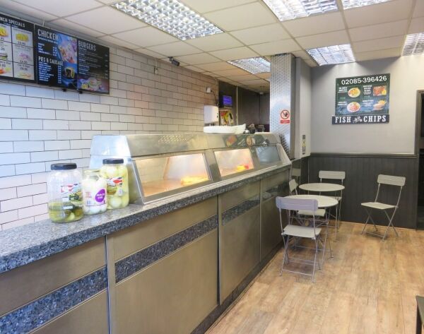 Well established Fish & chip shop with let rooms above producing £42,000 annual rent income in East Finchley