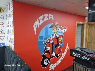 A5 Pizza takeaway with walk in fridge ready to go