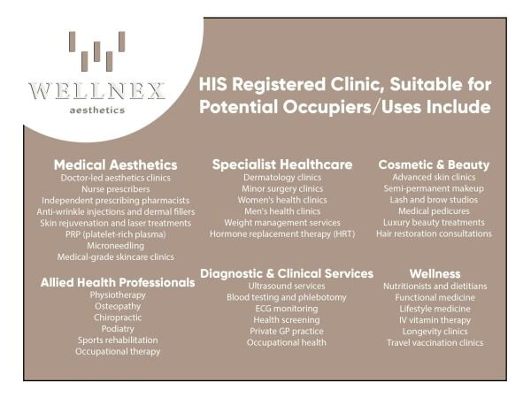 High End HIS Registered Clinic for Sale in Viewpark Uddingston with 6 Treatment Rooms