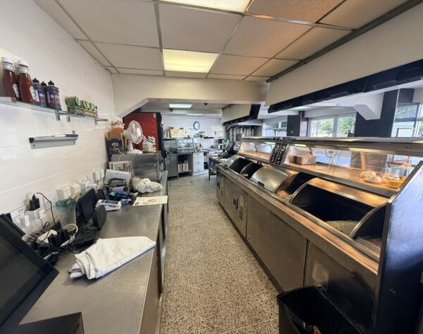 High turnover freehold fish & chip/hot food shop with large 3 bedroom flat