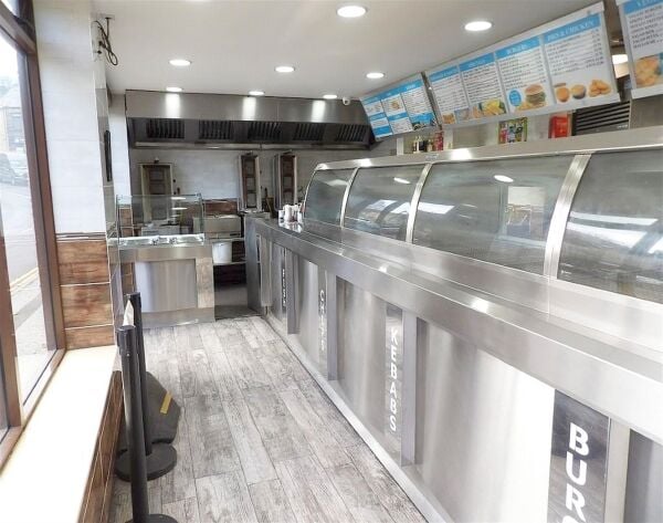 Detached fish & chip shop with three-bed home, Pennine market town Detached fish & chip shop with three-bed home, Pennine market town